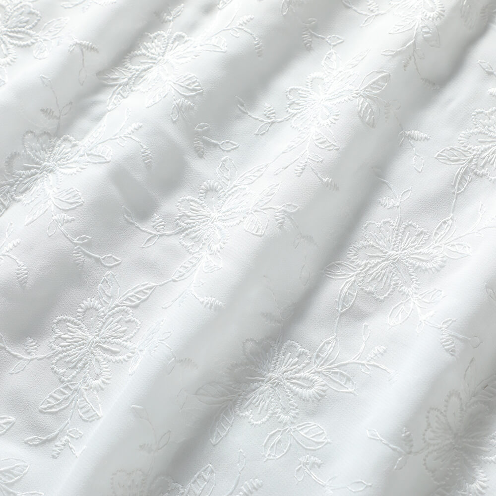 Embroidered Fabric Milk Silk Dress Polyester for Women's Wear Wholesal 3