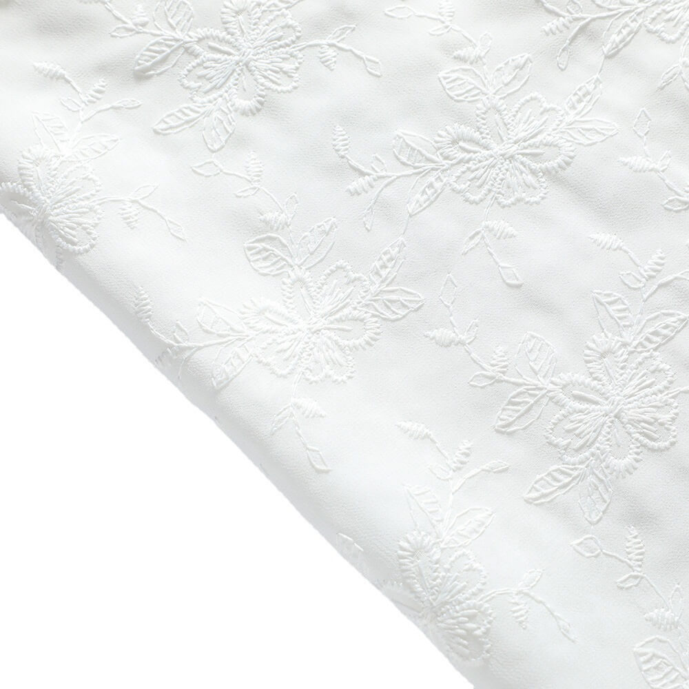 Embroidered Fabric Milk Silk Dress Polyester for Women's Wear Wholesal 5