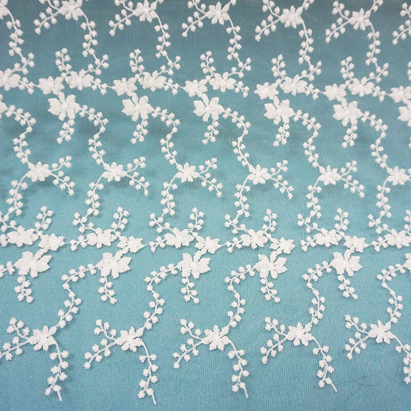 130cm Embroidered Lace All-Over Lace Milk Silk Embroidered Fabric for