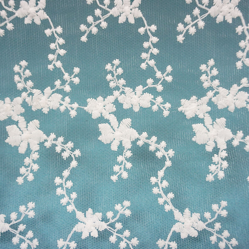 130cm Embroidered Lace All-Over Lace Milk Silk Embroidered Fabric for