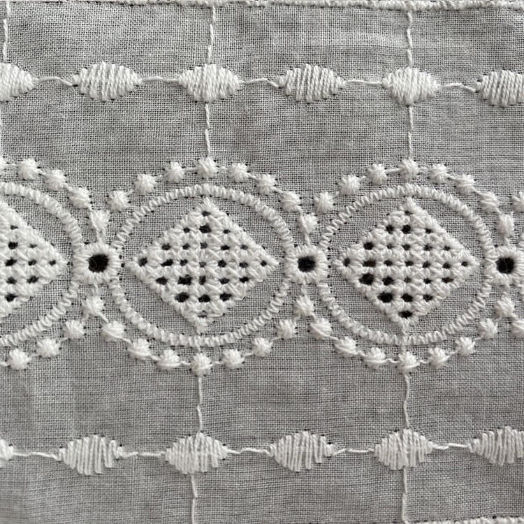 All-Over 100% Cotton Embroidered Fabric for Women's Wear Wholesale Sup 3