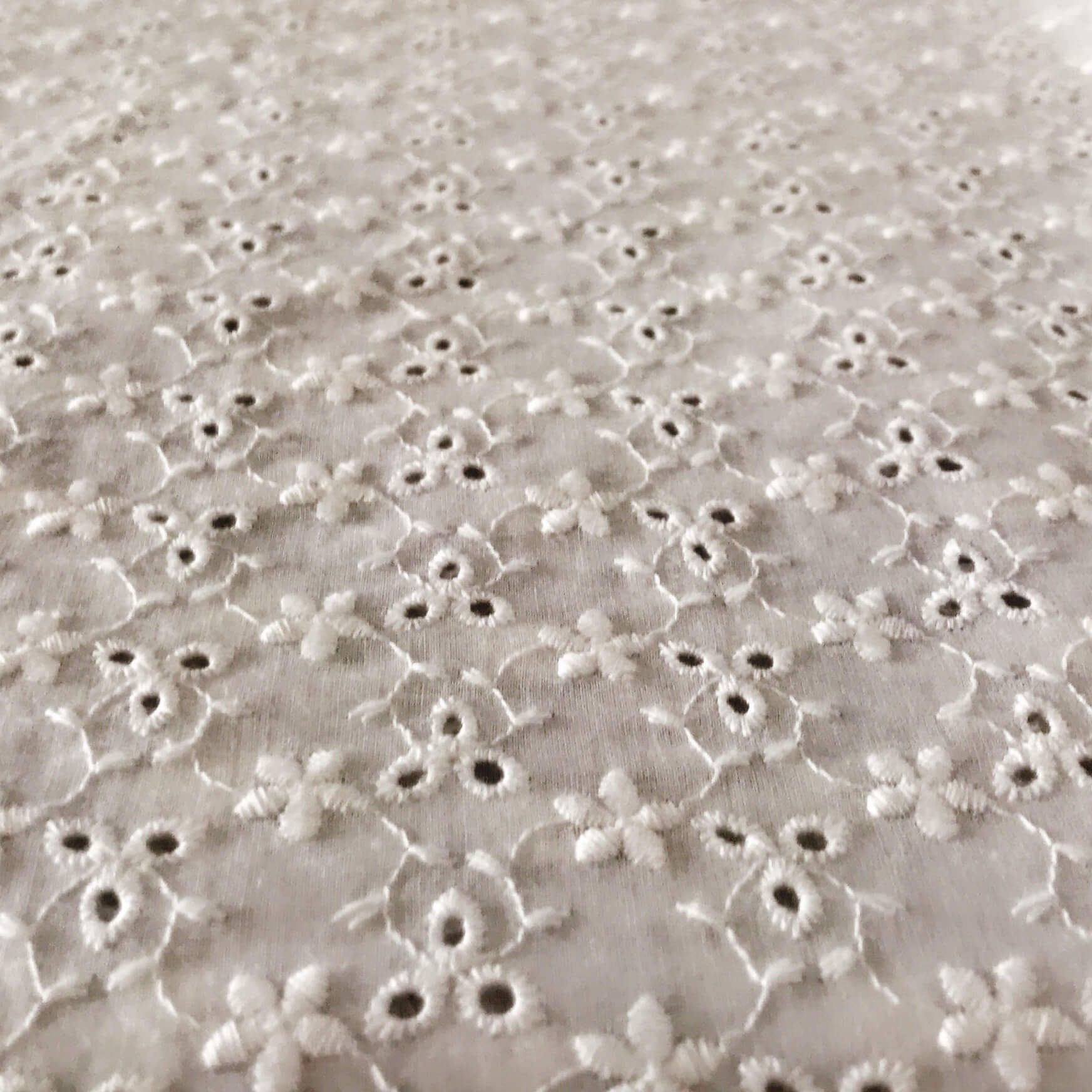 Eyelet Cutwork 100% Cotton Embroidered Fabric for Women's Wear Wholesa
