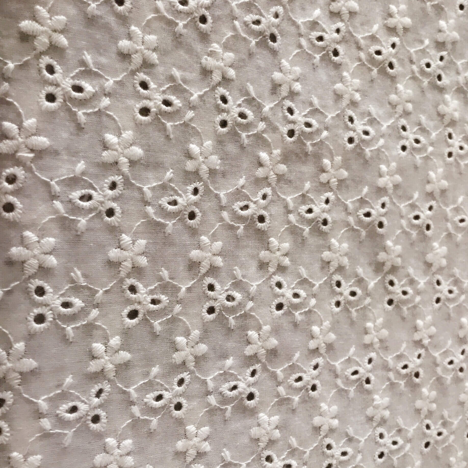 Eyelet Cutwork 100% Cotton Embroidered Fabric for Women's Wear Wholesa