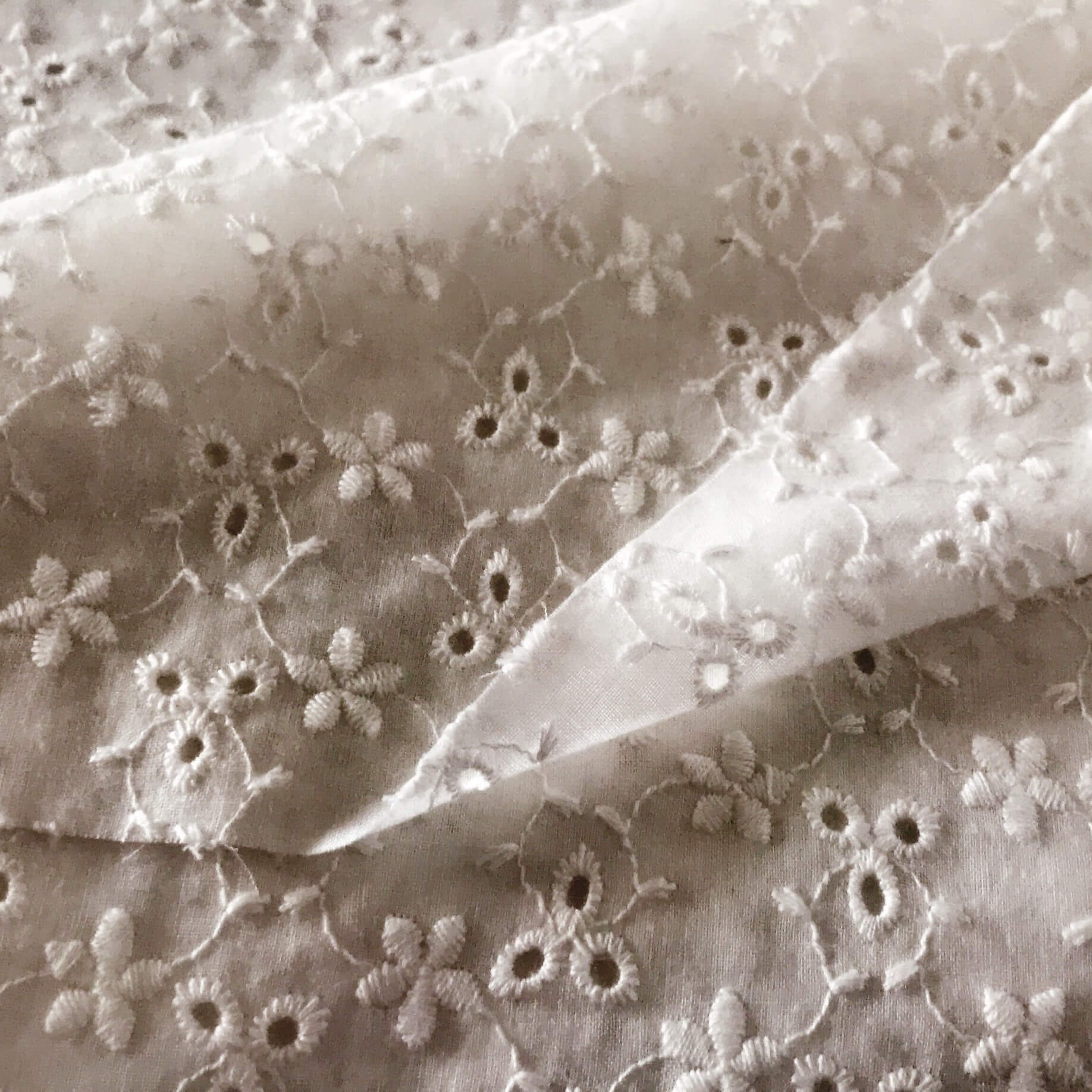 Eyelet Cutwork 100% Cotton Embroidered Fabric for Women's Wear Wholesa 4