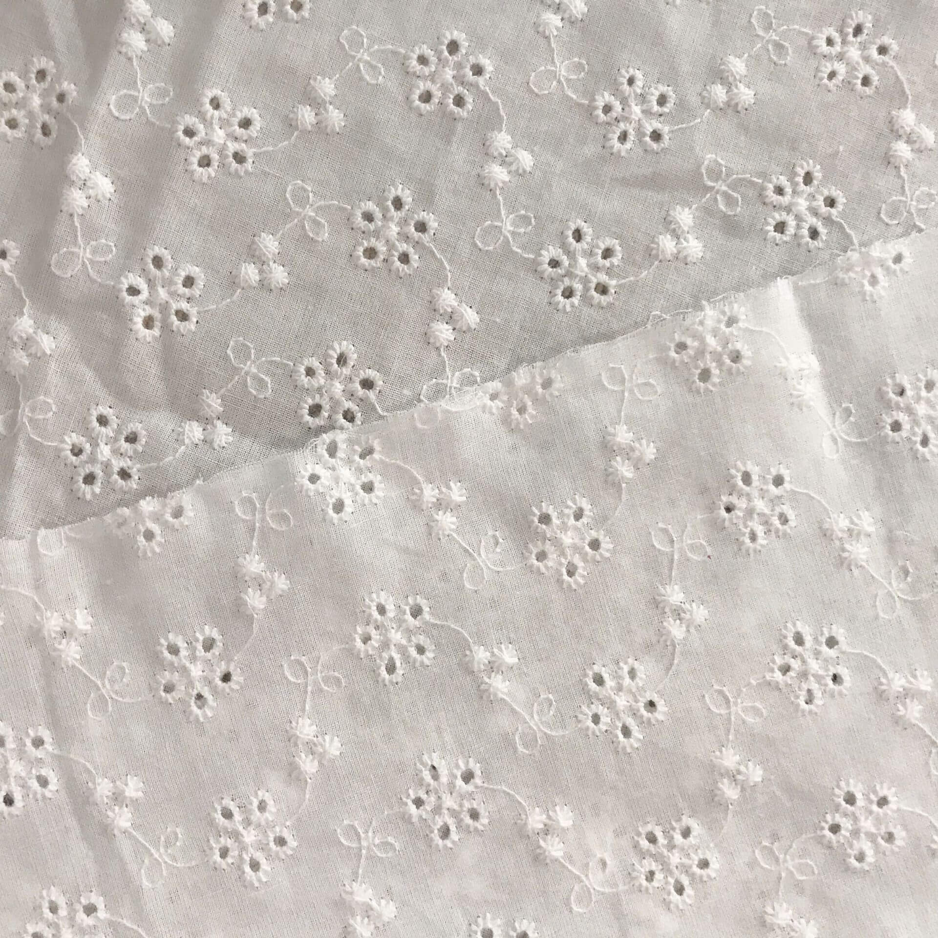 Embroidered Fabric Cutwork Geometric 100% Cotton for Women's Wear Whol 3