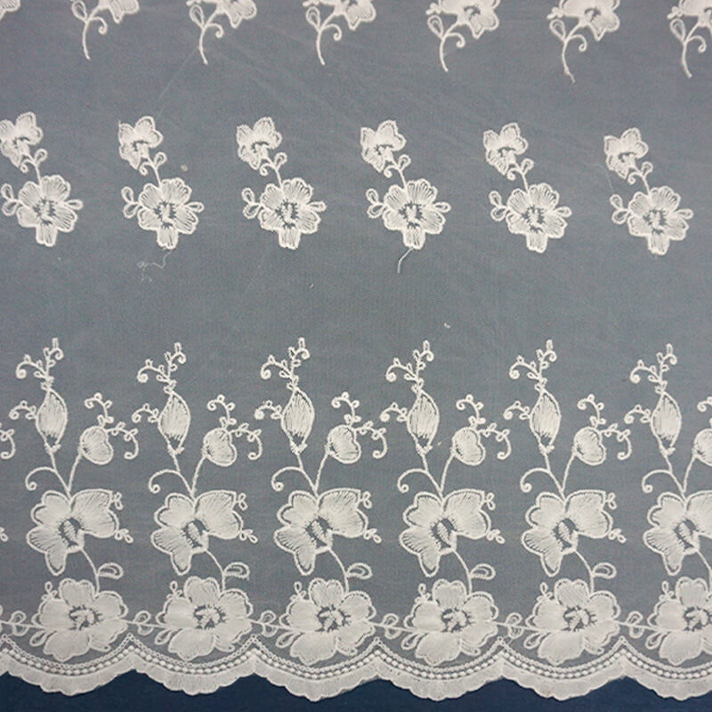 Embroidered Fabric Dress Large Floral for Women's Wear Wholesale Suppl