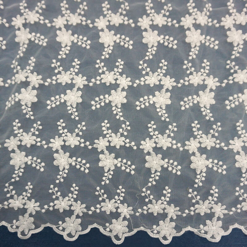 Embroidered Lace Milk Silk Water Soluble Embroidered Fabric for Women'