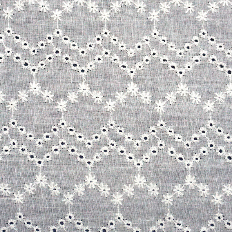 Eyelet Dress Women's Embroidered Fabric for Women's Wear Wholesale Sup 5