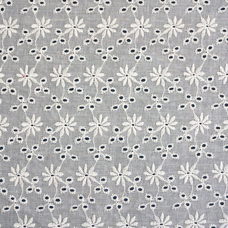Embroidered Fabric All-Over Cutwork for Women's Wear Wholesale Supplie 4