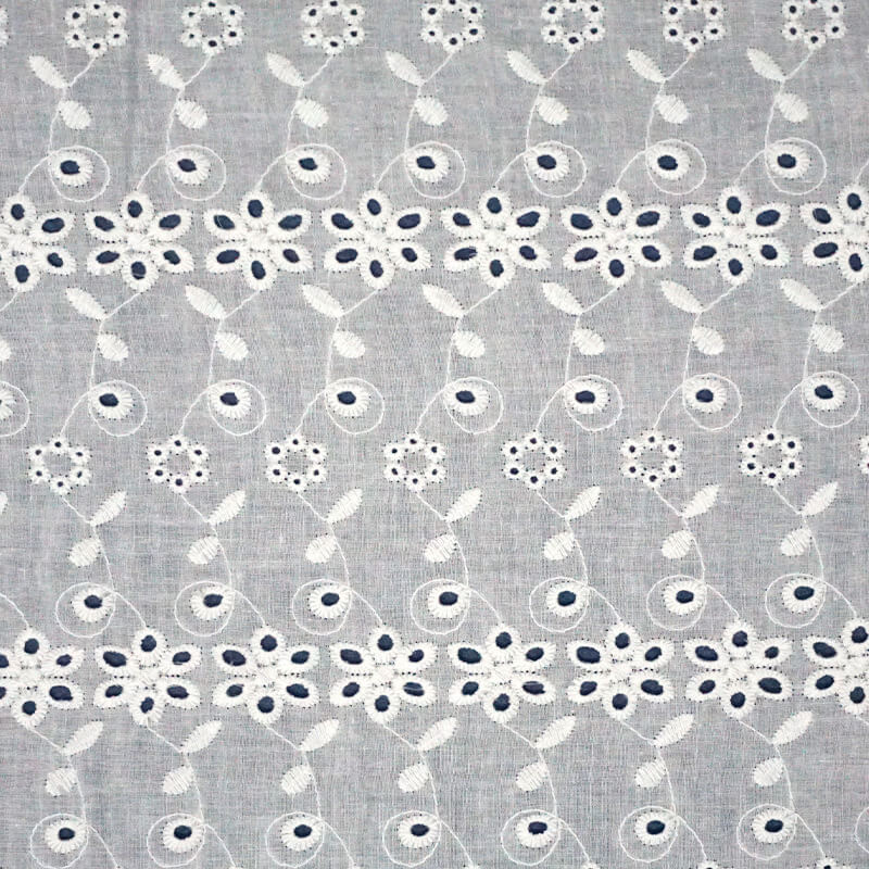 Embroidered Fabric Dress Cutwork for Women's Wear Wholesale Supplier
