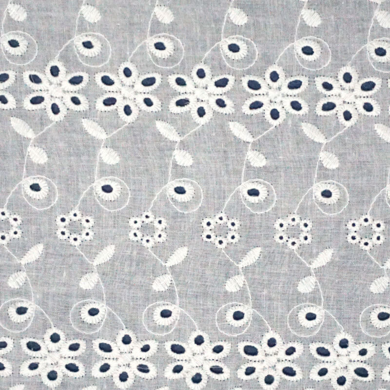 Embroidered Fabric Dress Cutwork for Women's Wear Wholesale Supplier