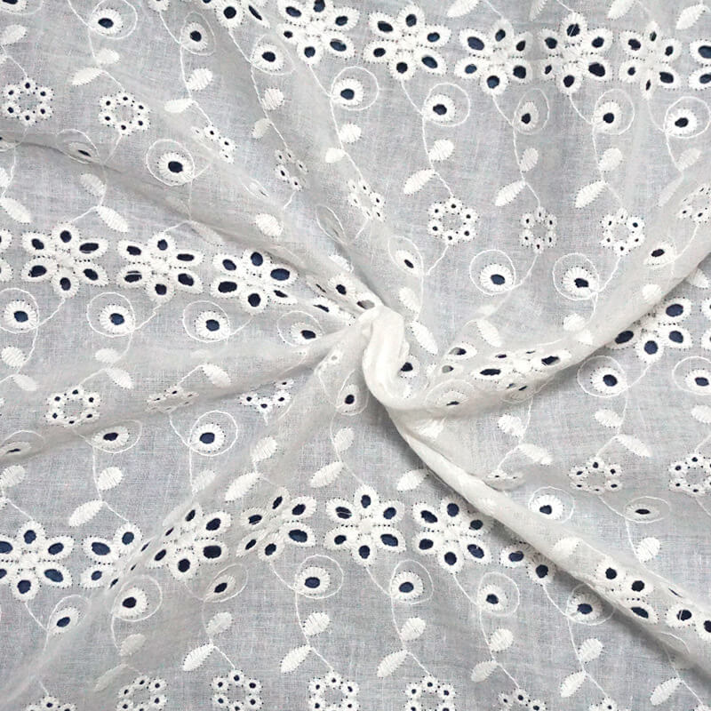 Embroidered Fabric Dress Cutwork for Women's Wear Wholesale Supplier 5