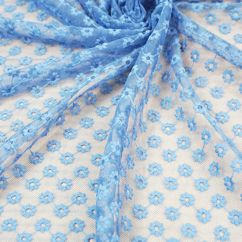 Embroidered Lace Embroidered Fabric African for Women's Wear Wholesale 7