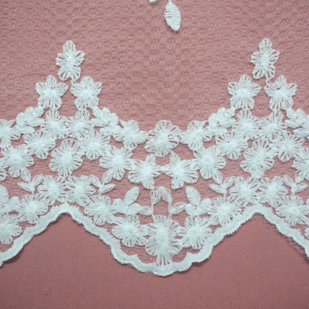Embroidered Lace Milk Silk All-Over Embroidered Fabric for Women's Wea