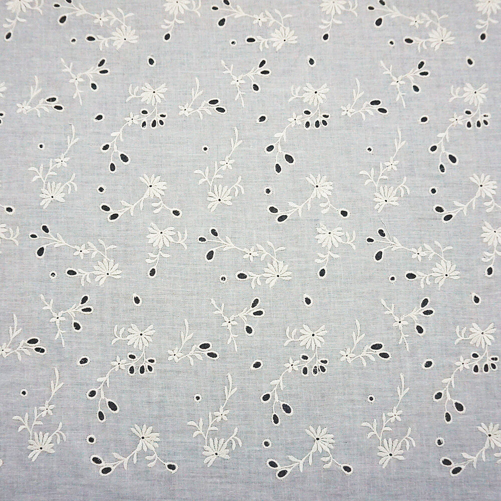 Embroidered Lace Water Soluble Cotton Thread Embroidered Fabric for Wo