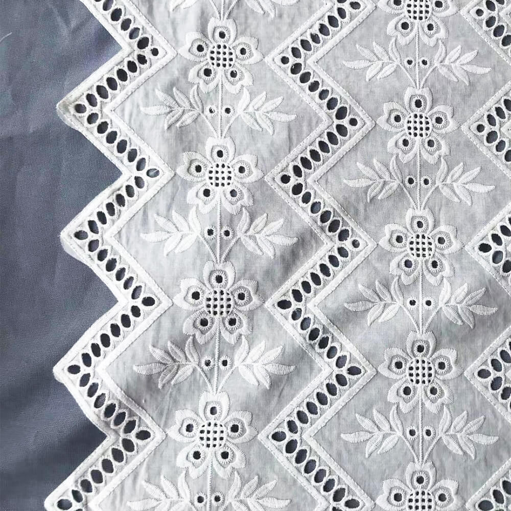 Embroidered Fabric All-Over 100% Cotton for Women's Wear Wholesale Sup