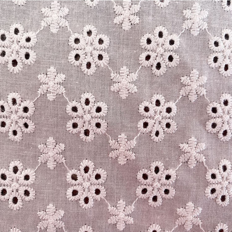 Embroidered Fabric All-Over 100% Cotton for Women's Wear Wholesale Sup