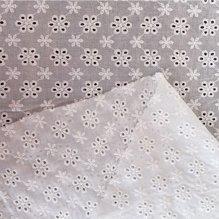 Embroidered Fabric All-Over 100% Cotton for Women's Wear Wholesale Sup 3