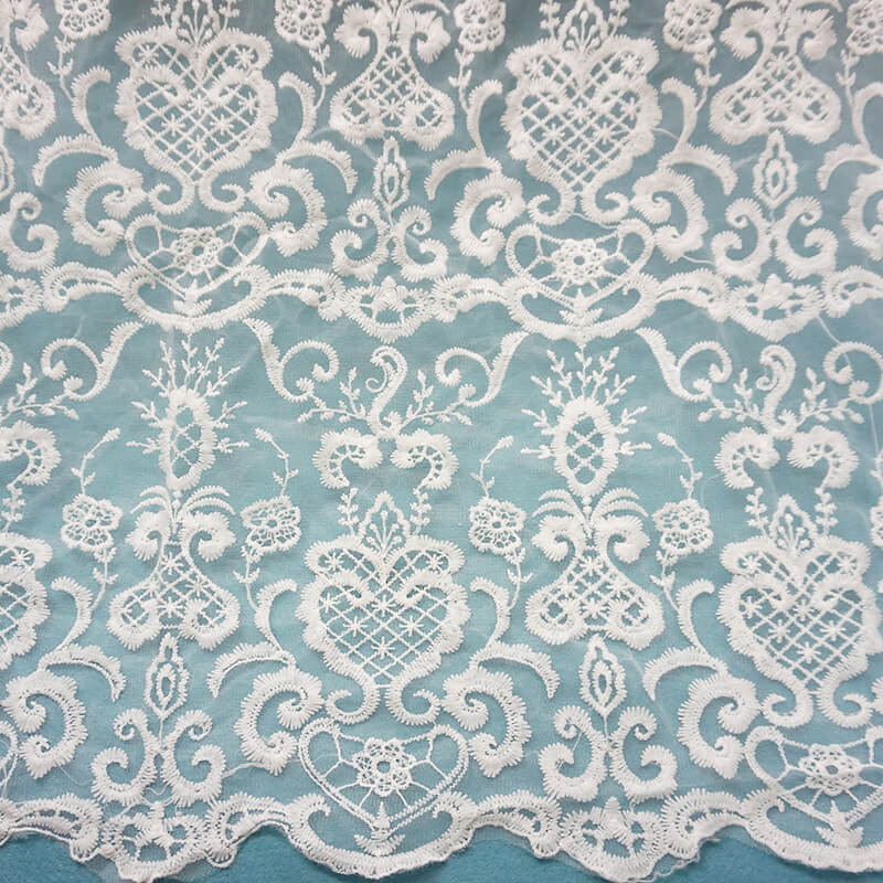 Embroidered Lace Water Soluble Lace All-Over Lace Embroidered Fabric f