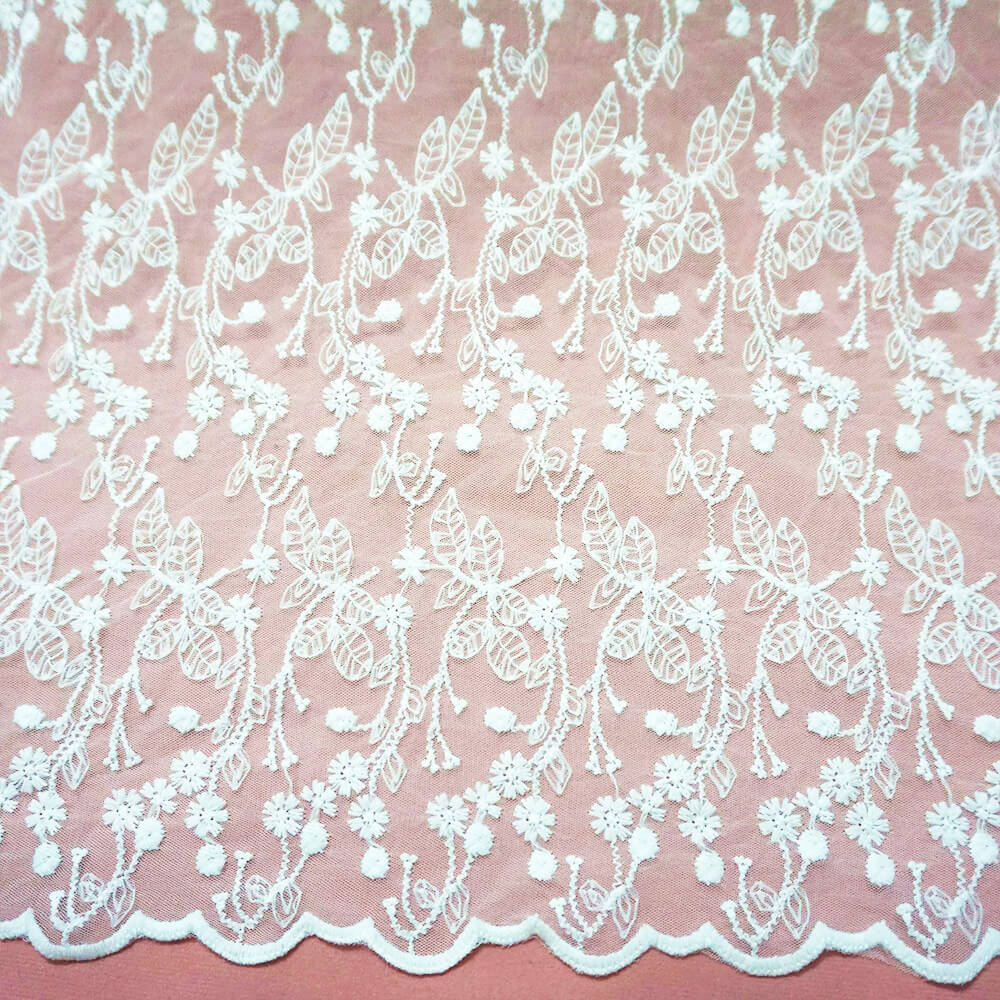 Embroidered Fabric All-Over Embroidery Milk Silk for Women's Wear Whol