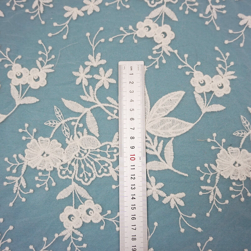 Embroidered Lace Embroidered Fabric All-Over Embroidery for Women's We 4