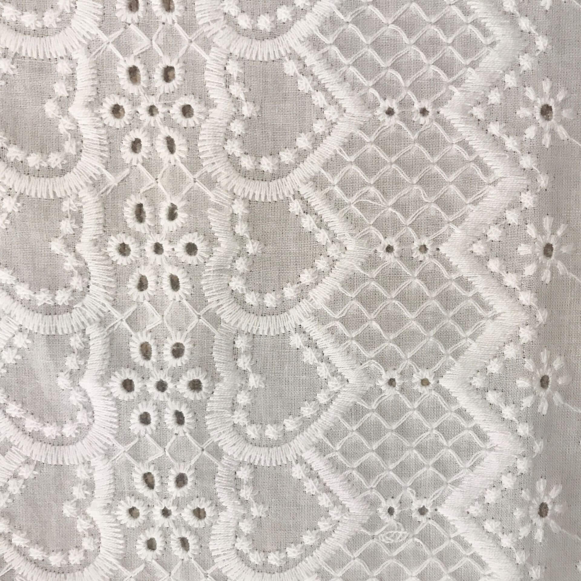 Embroidered Fabric All-Over 100% Cotton for Dress Wholesale Supplier