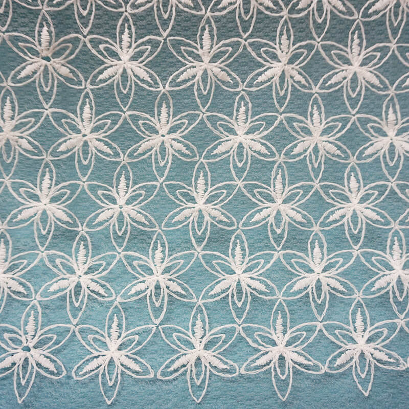Embroidered Lace Milk Silk Water Soluble Embroidered Fabric for Women'