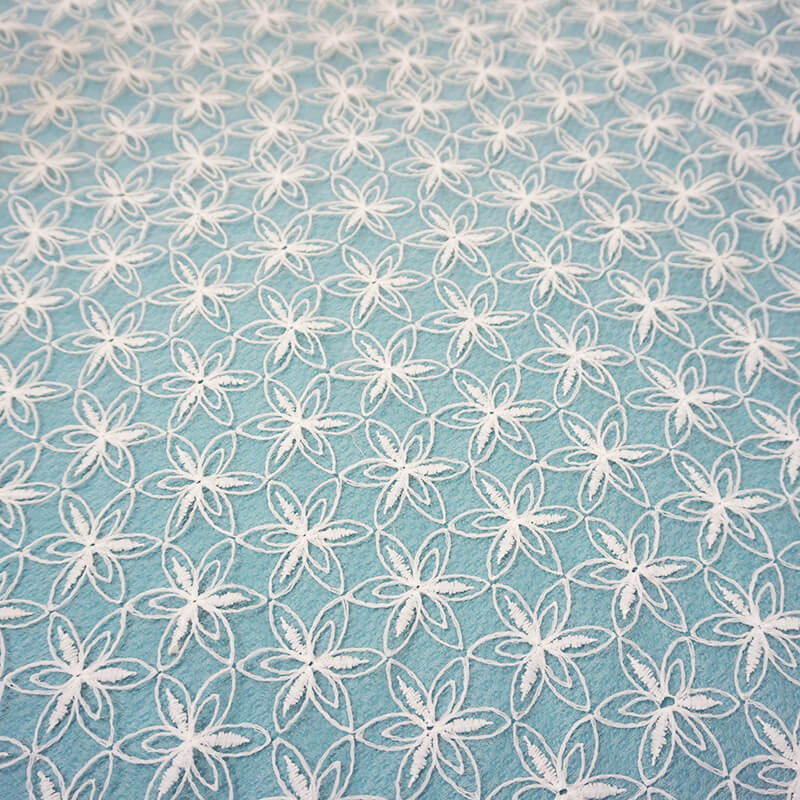 Embroidered Lace Milk Silk Water Soluble Embroidered Fabric for Women'