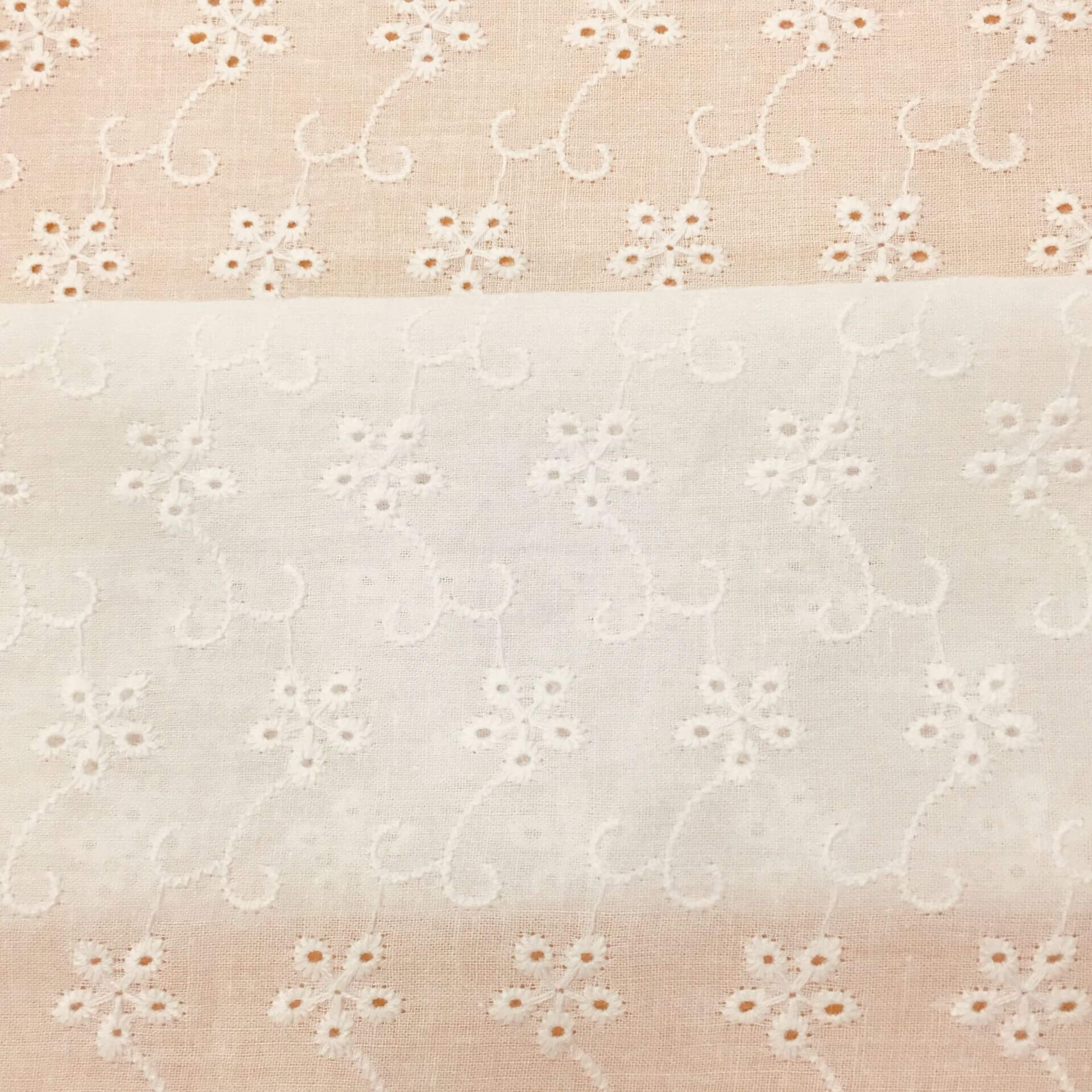 Embroidered Fabric Dress White 100% Cotton for Women's Wear Wholesale