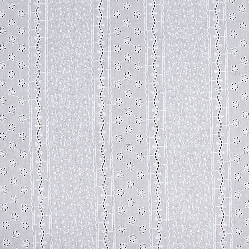 Embroidered Fabric Dress Cutwork 100% Cotton for Women's Wear Wholesal