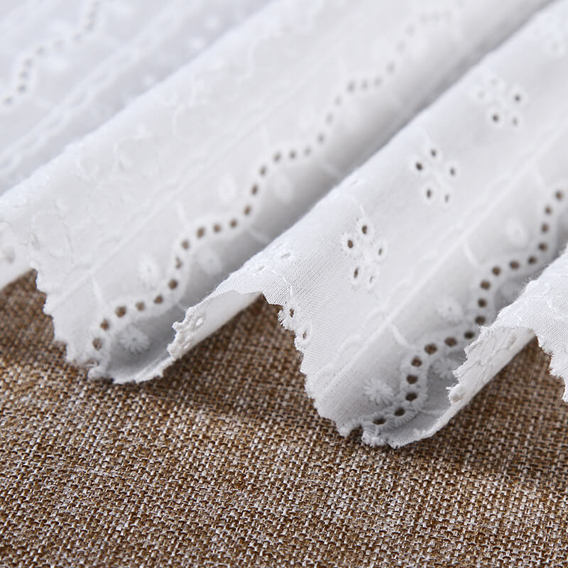 Embroidered Fabric Dress Cutwork 100% Cotton for Women's Wear Wholesal 5