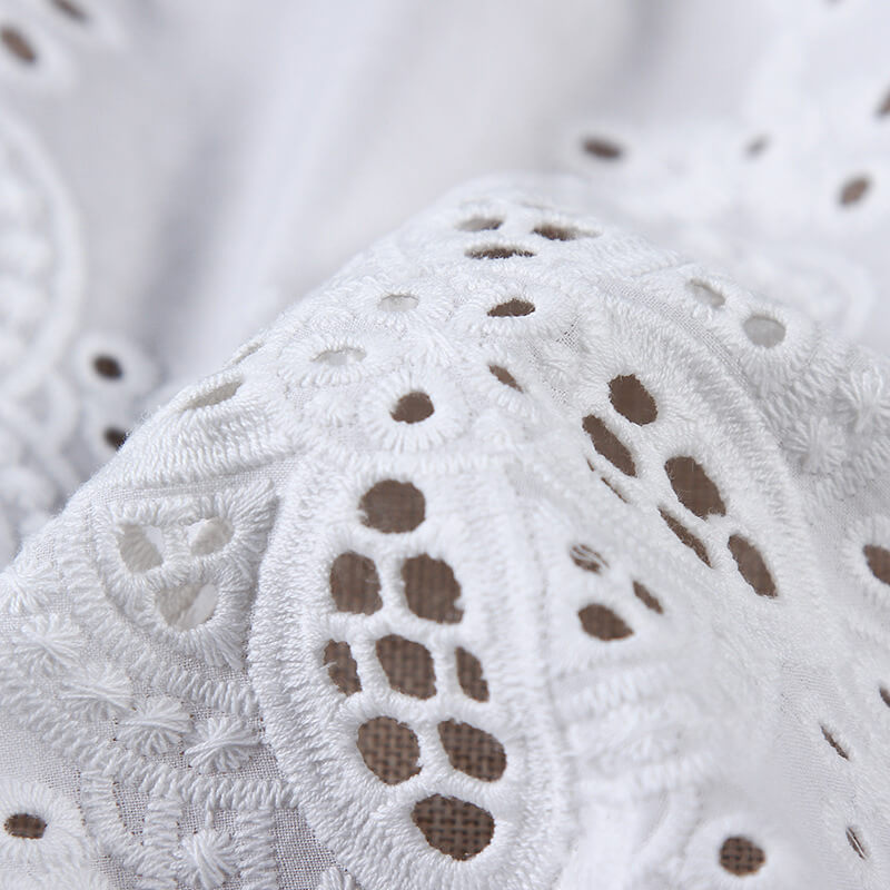 Embroidered Fabric Dress 100% Cotton for Women's Wear Wholesale Suppli 4