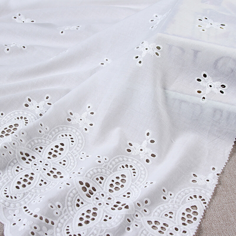 Embroidered Fabric Dress 100% Cotton for Women's Wear Wholesale Suppli 5