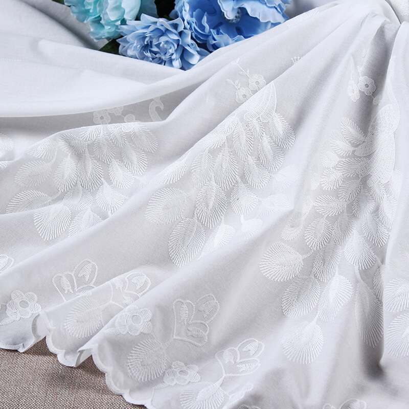 Embroidered Fabric Dress 100% Cotton for Women's Wear Wholesale Suppli 5