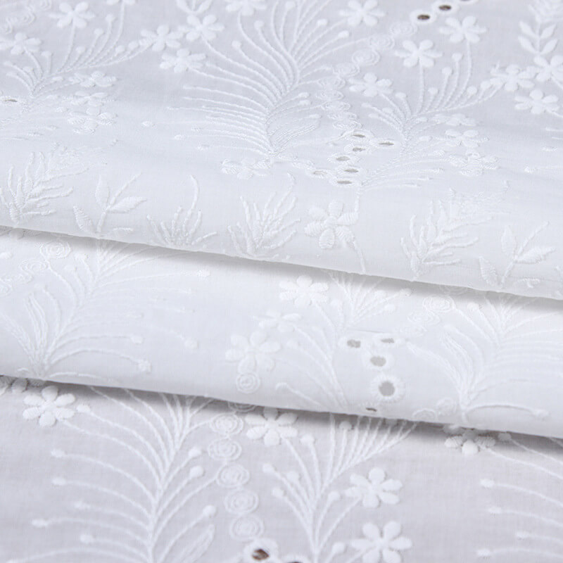 Embroidered Fabric Dress 100% Cotton for Women's Wear Wholesale Suppli 5