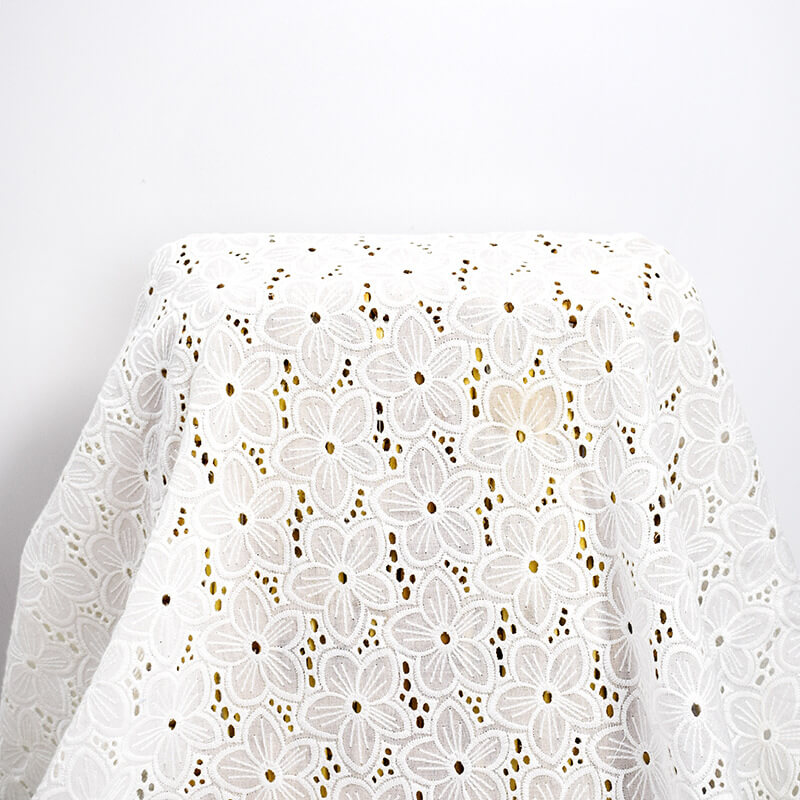 Embroidered Fabric Dress 100% Cotton for Women's Wear Wholesale Suppli