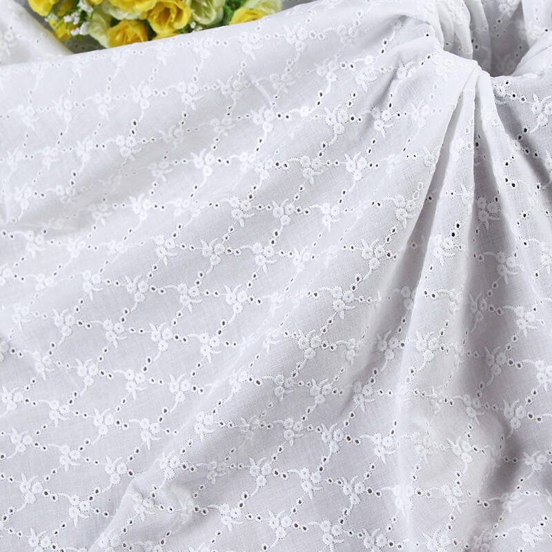 Embroidered Fabric Dress 100% Cotton for Women's Wear Wholesale Suppli