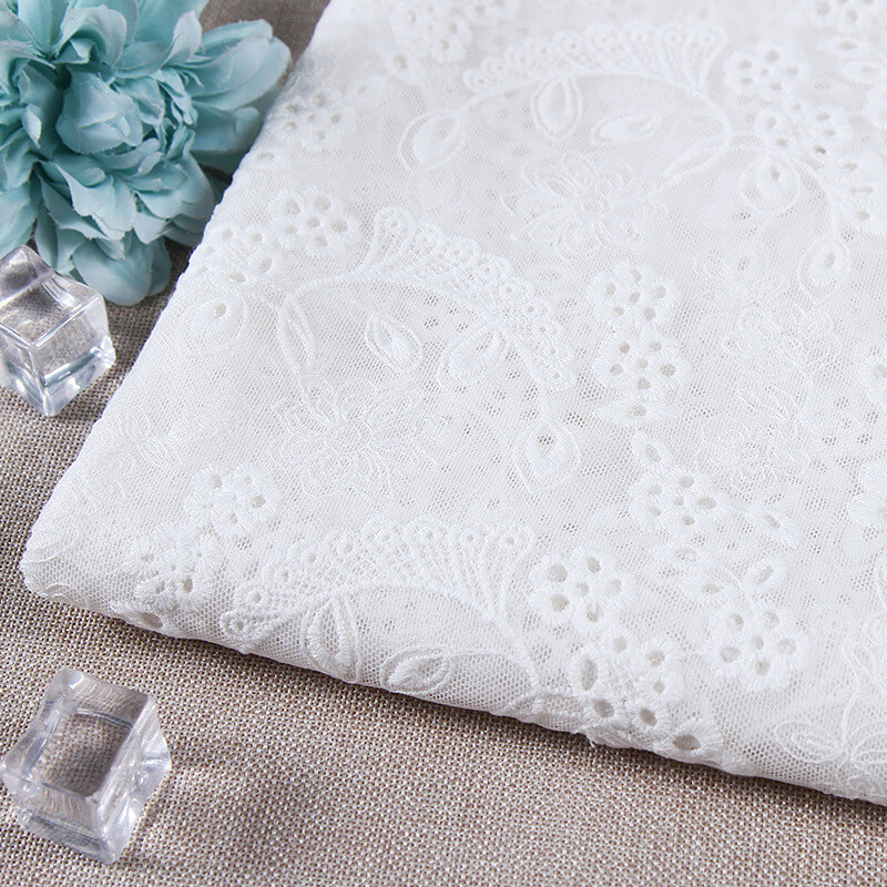Embroidered Lace Embroidered Fabric 3D Polyester for Apparel Wholesale