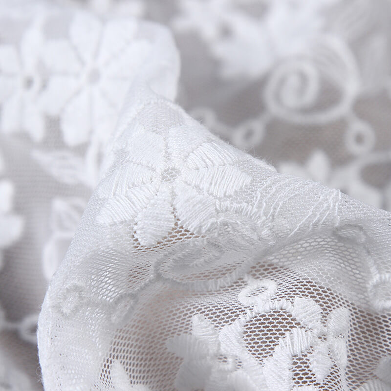 Embroidered Fabric 3D Lace Trim Polyester for Apparel Wholesale Suppli 4