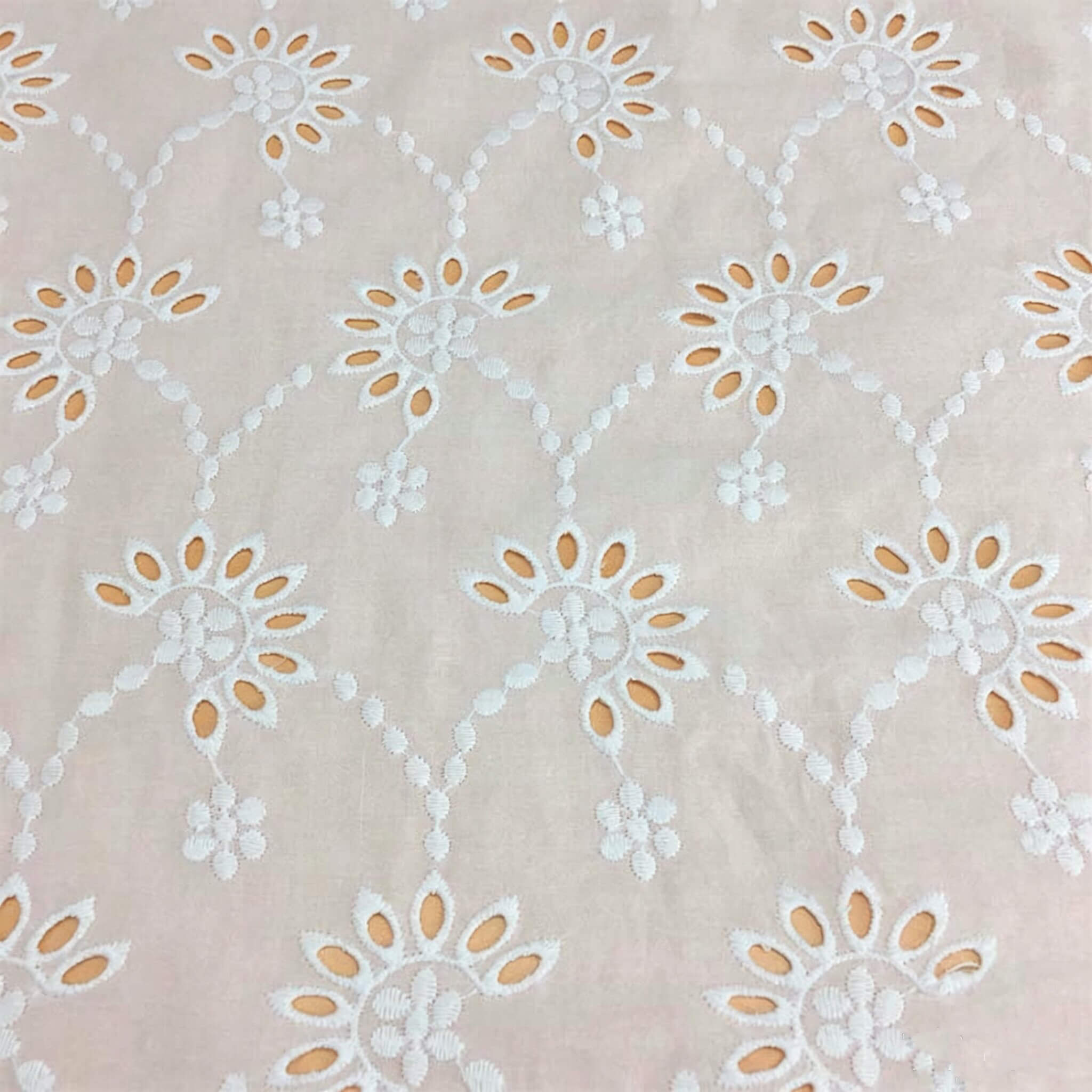 Butterfly Eyelet 100% Cotton Embroidered Fabric for Women's Wear Whole