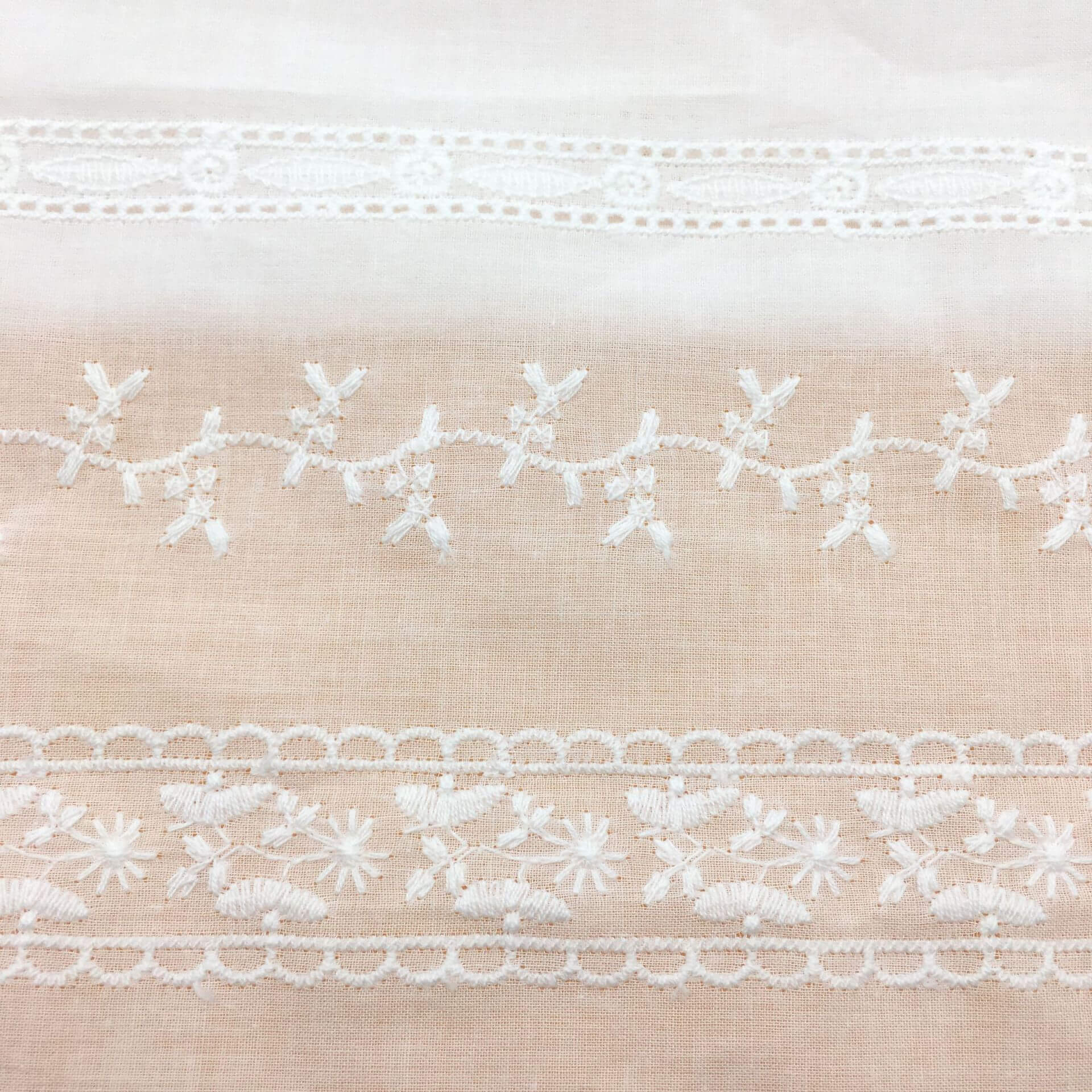 Embroidered Fabric Dress White 100% Cotton for Women's Wear Wholesale