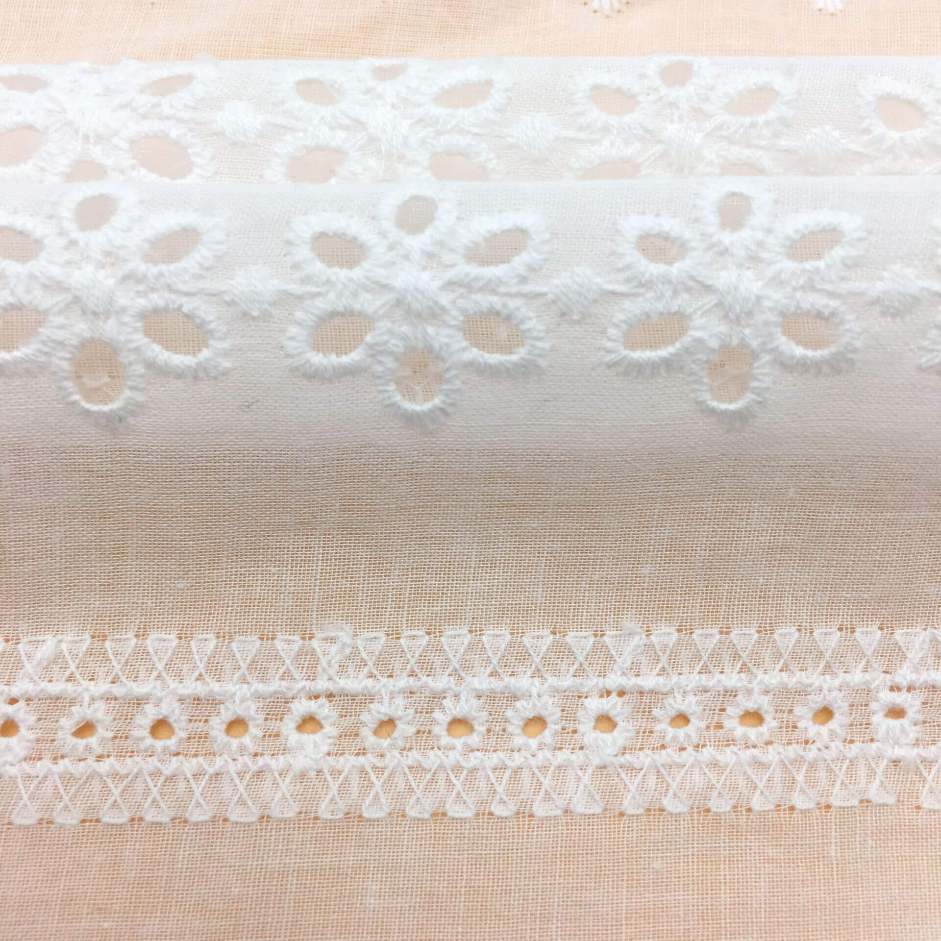 Embroidered Fabric Large Floral Cutwork 100% Cotton for Women's Wear W