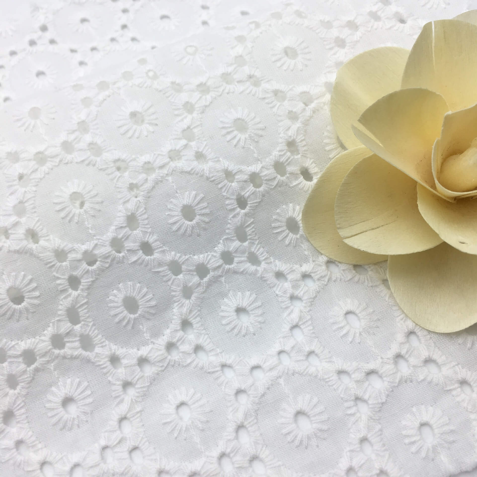 Embroidered Fabric Dress Pastoral Polyester for Women's Wear Wholesale