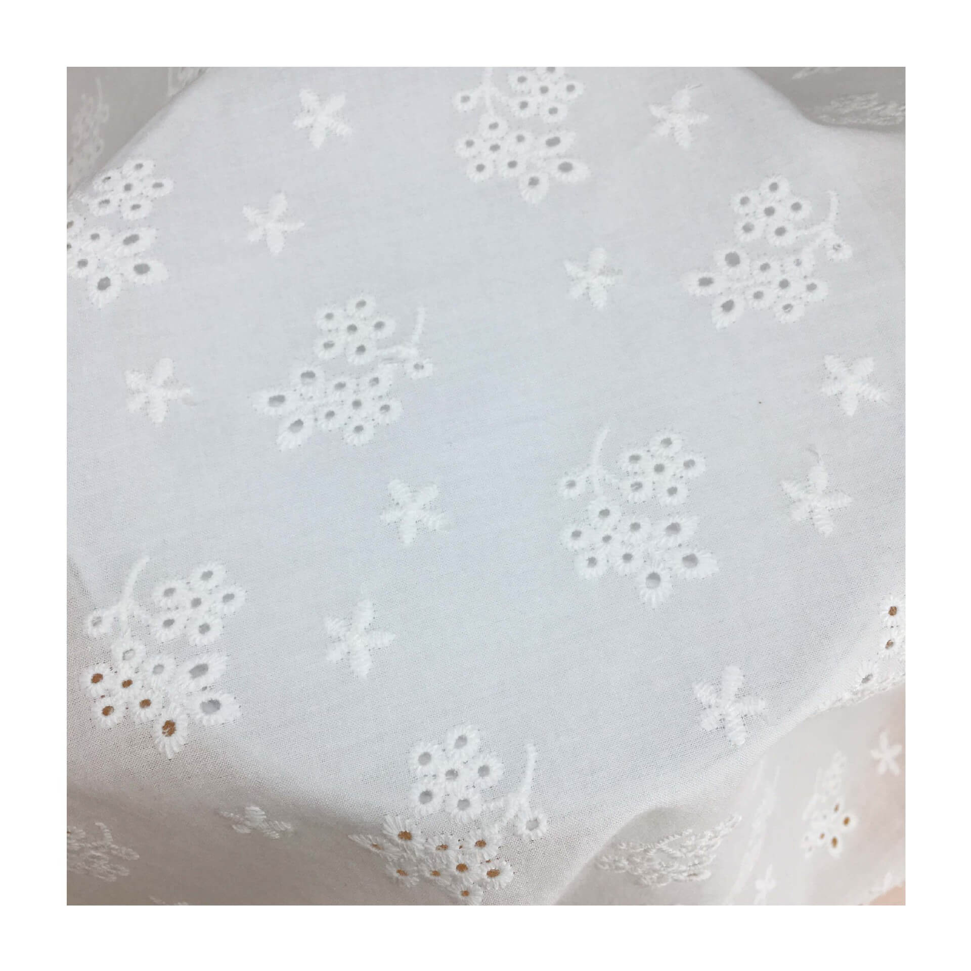 Embroidered Fabric Dress Cutwork 100% Cotton for Women's Wear Wholesal 4