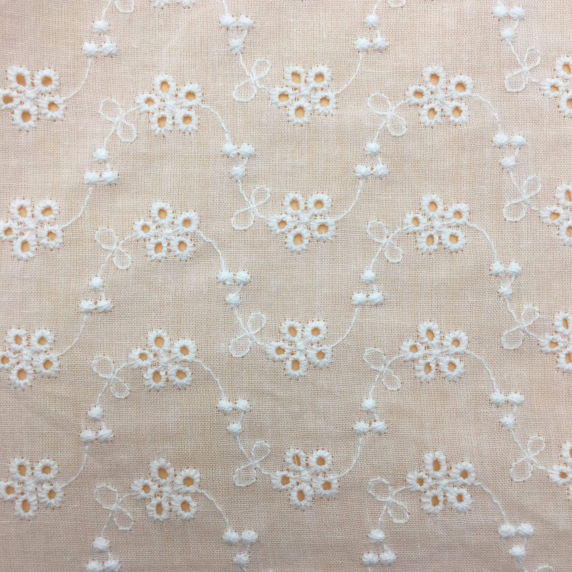 Embroidered Fabric Dress Eyelet 100% Cotton for Women's Wear Wholesale