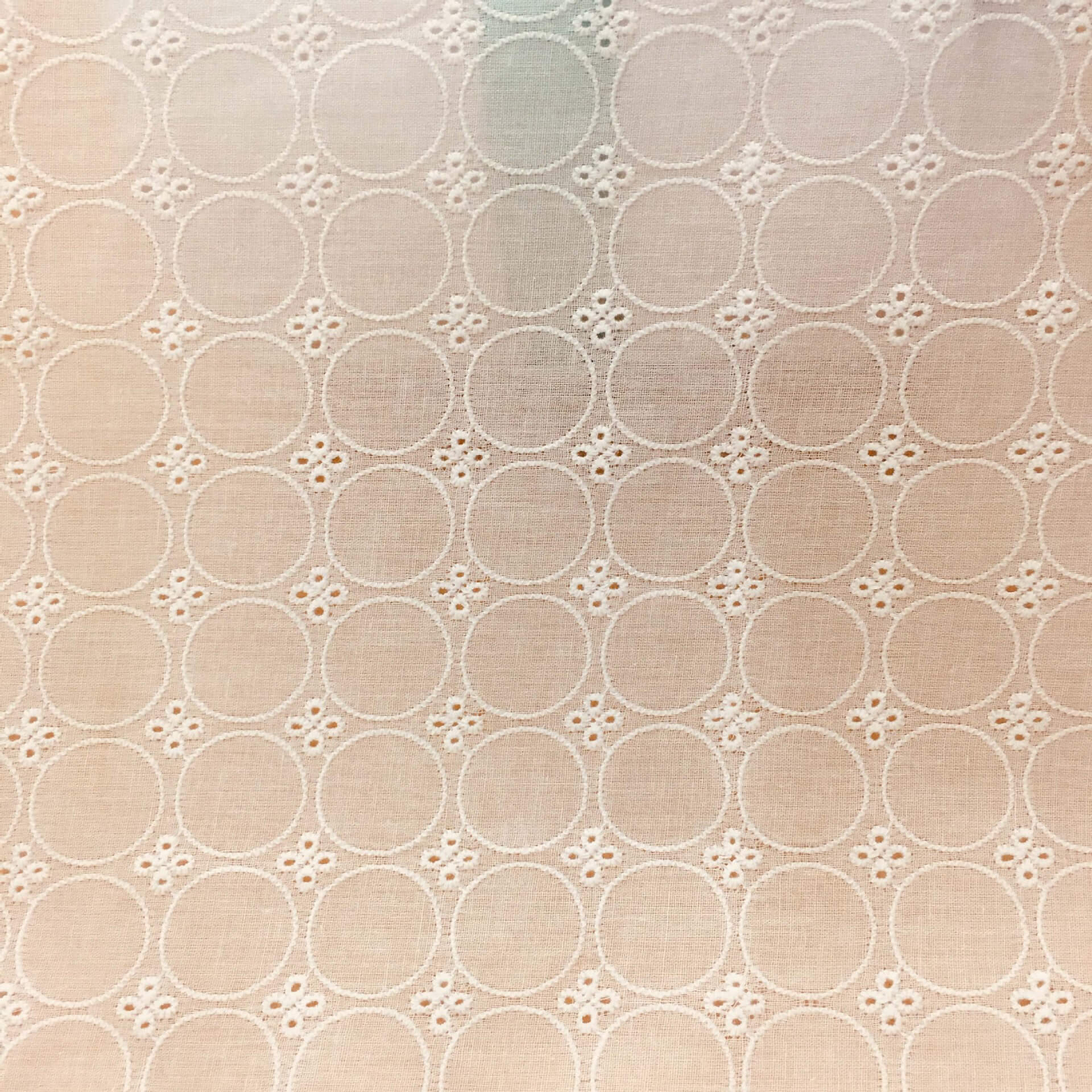 Embroidered Fabric Cutwork All-Over 100% Cotton for Apparel Wholesale