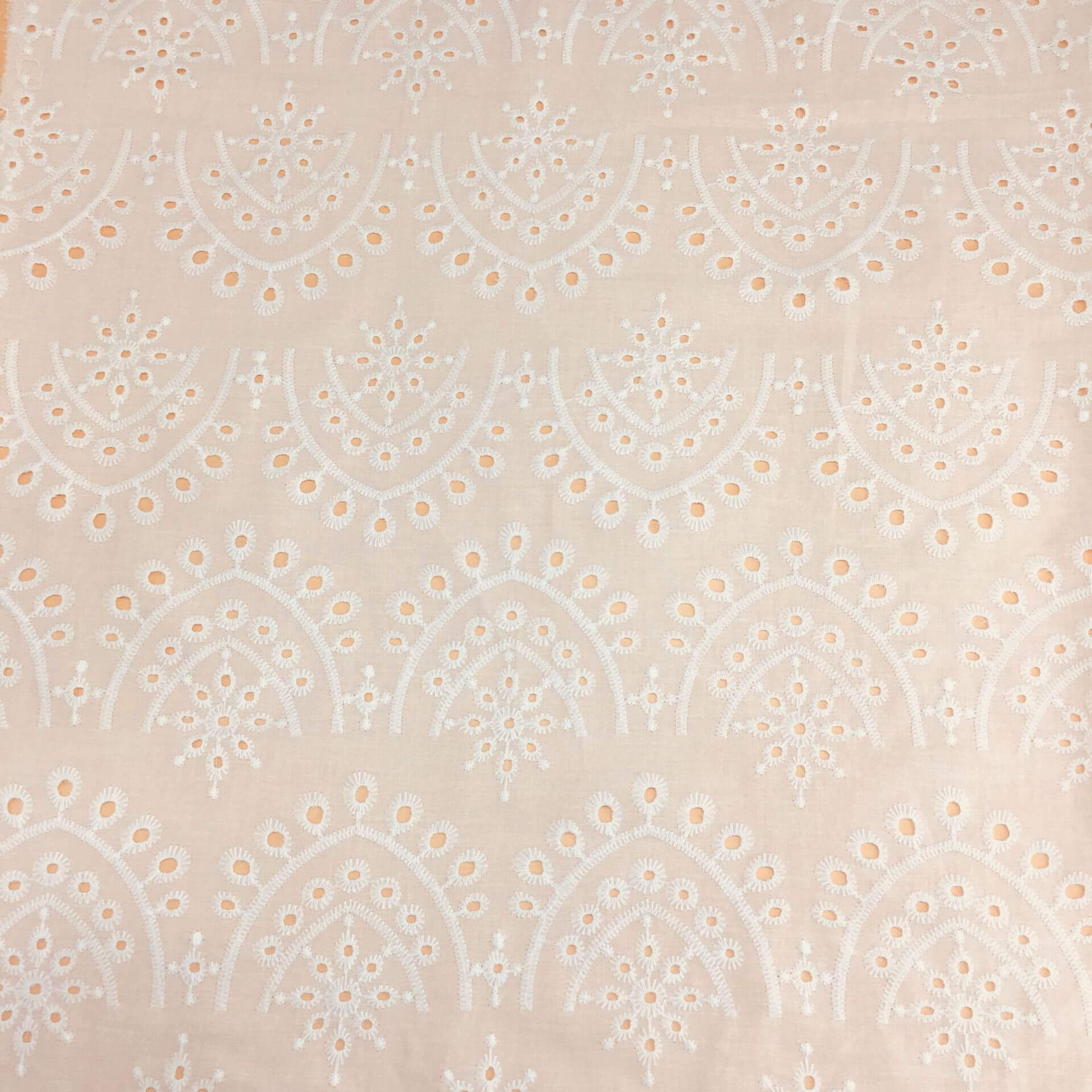Cutwork Eyelet 100% Cotton Embroidered Fabric for Women's Wear Wholesa 4