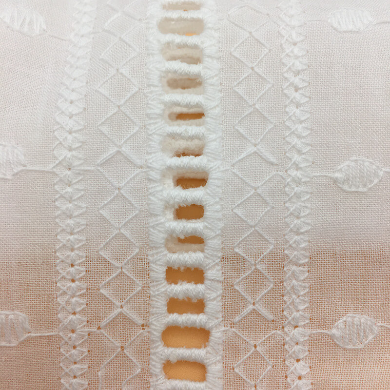 Embroidered Fabric All-Over Embroidery All-Over 100% Cotton for Women'