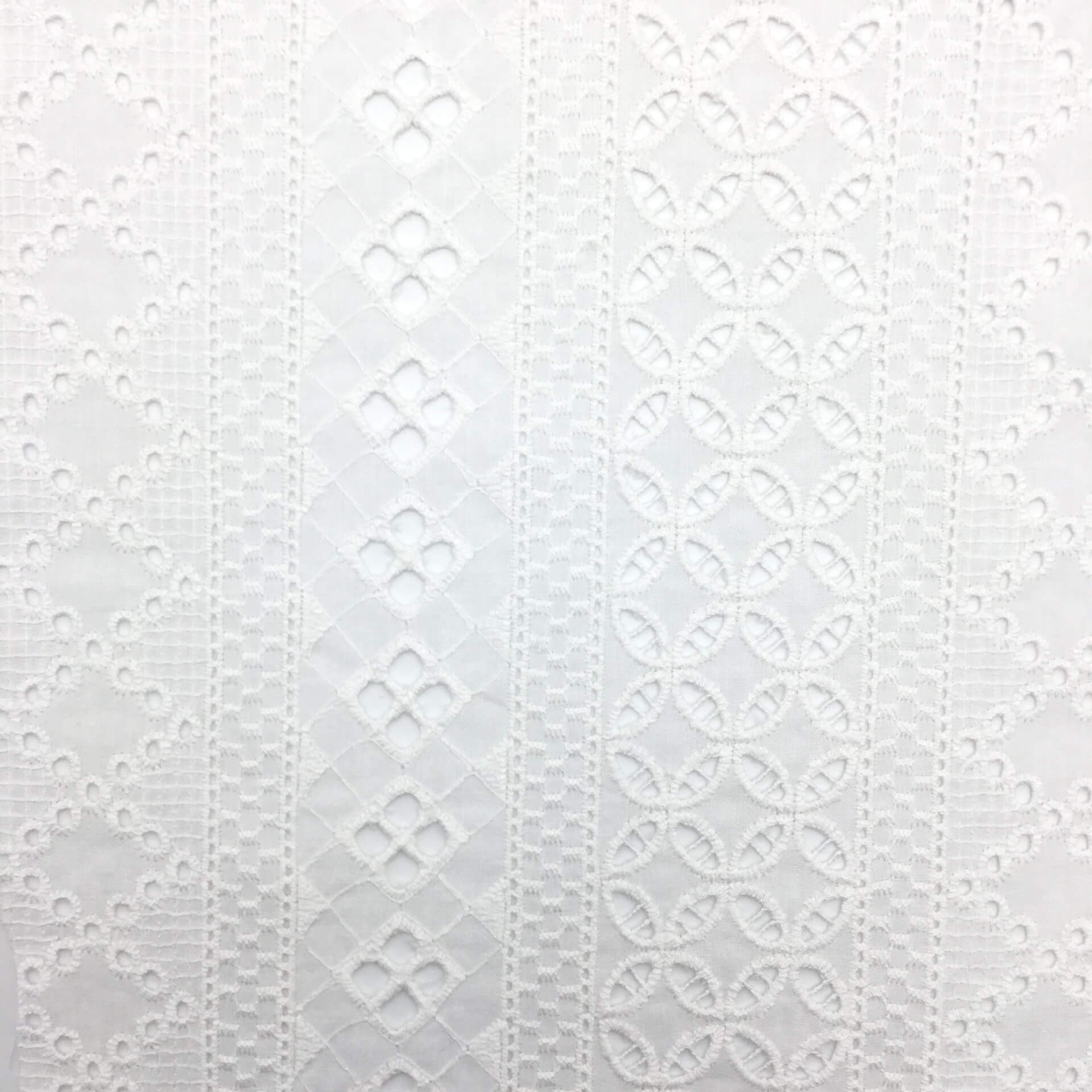 Embroidered Fabric Dress White Polyester for Women's Wear Wholesale Su