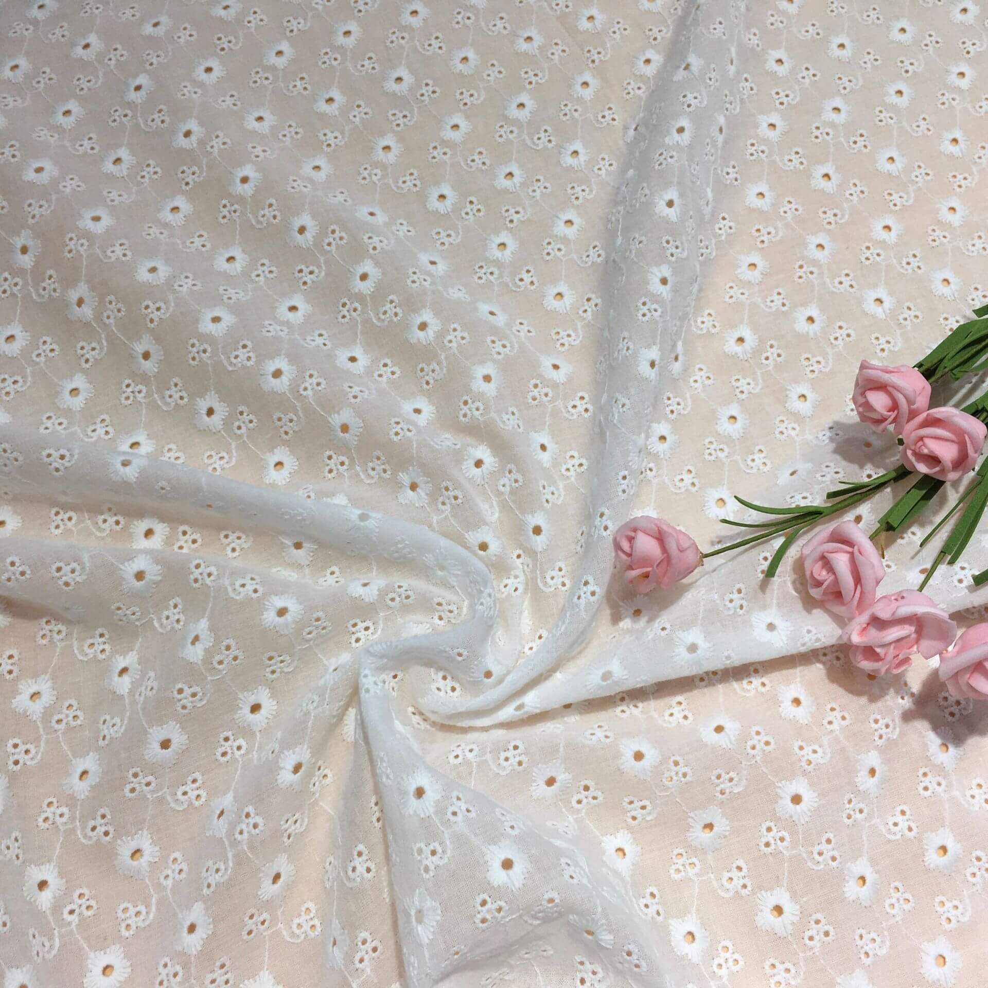 Embroidered Fabric Dress Floral 100% Cotton for Women's Wear Wholesale 4